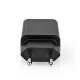 NEDIS WCHAU242ABK NEDAL036205 Chargeur Secteur USB 2.4A Noir
