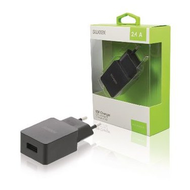 GENERIQUE CH-019BL NONAL030037 Chargeur Secteur USB 2.4A Noir