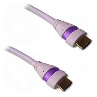 NONVI018572 Cordon HDMI 2.0 Ethernet 1.5m A-A M-M Blanc/Mauve