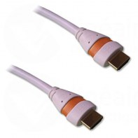 NONVI020916 Cordon HDMI 2.0 Ethernet 3m A-A M-M Blanc/orange
