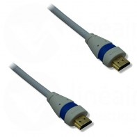 NONVI020917 Cordon HDMI 2.0 Ethernet 3m A-A M-M Blanc/Bleu