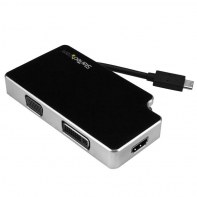 STARTECH CDPVGDVHDB STACV029365 Adaptateur audio / vidéo de voyage 3 en 1 - USB-C vers VGA DVI ou HDMI - 4K