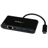 STARTECH US1GC303APD STAUS030179 USB-C vers Gigabit Ethernet avec hub USB 3.0 à 3 ports et USB Power