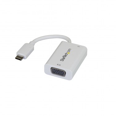 STARTECH CDP2VGAUCPW STAUS030202 USB-C vers VGA Blanc avec USB Power