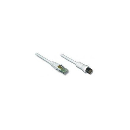 Cordon RJ45 /Coax 9.52mm Mâle 75 Ohms 3m | ECP Grossiste informatique