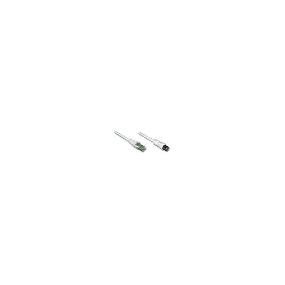 Cordon RJ45 /Coax 9.52mm Mâle 75 Ohms 3m | ECP Grossiste informatique Cordon RJ45 /Coax 9.52mm Mâle 75 Ohms 3m | ECP Grossiste informatique