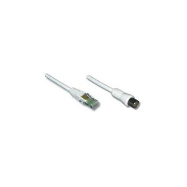 Cordon RJ45 /Coax 9.52mm Mâle 75 Ohms 3m | ECP Grossiste informatique