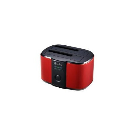 NONBT030784 6001009 Docking pour 2xHDD 2.5/3.5p Sata USB3 Rouge