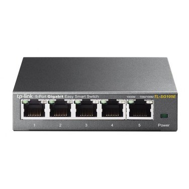 TPLINK TL-SG105E TPLSW032309 TL-SG105E EasySmart - 5p x 10/100/1000 - bureau