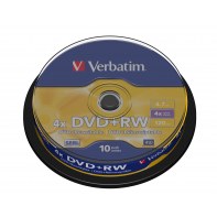 VERBATIM DVD+RW.N43488 VERCD022552 Verba DVDRW+ SP10 4.7G 4X(10)