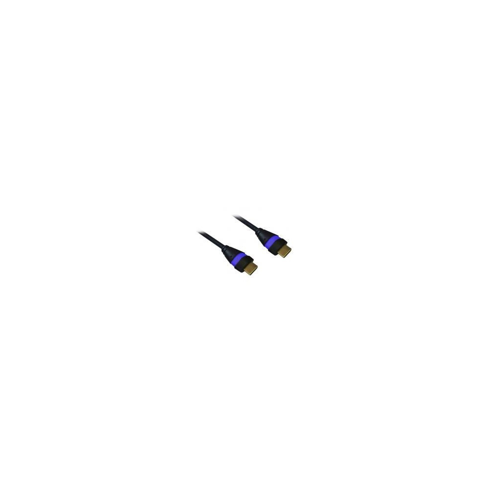 NONVI018575 Cordon HDMI 2.0 Ethernet 5m A-A M-M Noir/Bleu NONVI018575 Cordon HDMI 2.0 Ethernet 5m A-A M-M Noir/Bleu
