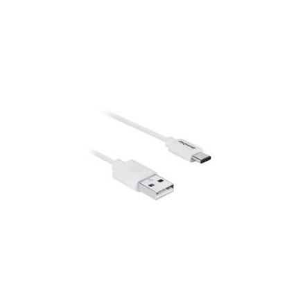 PERUS027940 Axxbiz CableBiz-C001 W, USB Type-C plug to USB 2.0 Standard-A plug cable-White