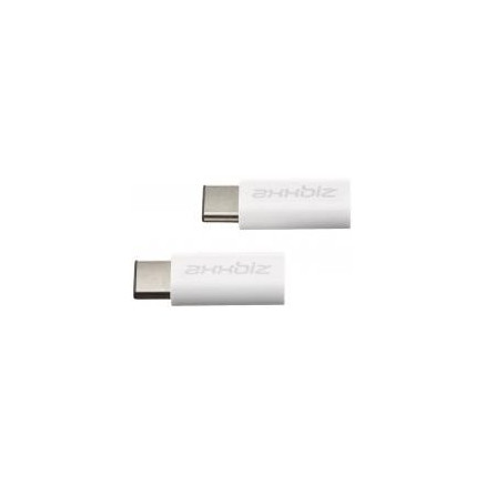 PERUS028943 Axxbiz CableBiz-C010W USB2.0  C vers Micro-B - White - 2pcs