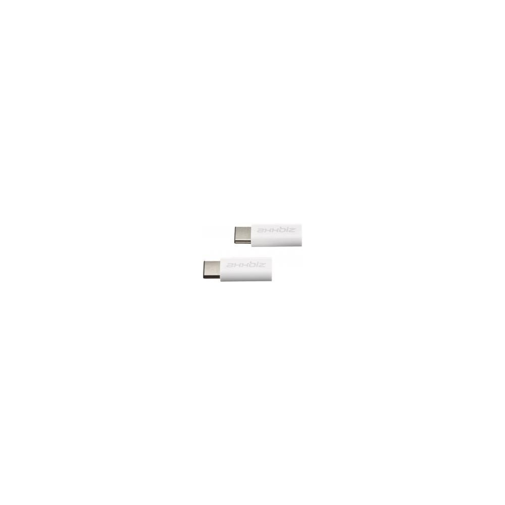 PERUS028943 Axxbiz CableBiz-C010W USB2.0 C vers Micro-B - White - 2pcs PERUS028943 Axxbiz CableBiz-C010W USB2.0 C vers Micro-B - White - 2pcs