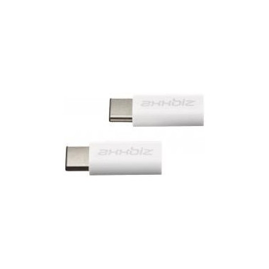 PERUS028943 Axxbiz CableBiz-C010W USB2.0  C vers Micro-B - White - 2pcs