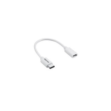 PERUS028945 Axxbiz CableBiz-C005, USB2.0  C vers Micro-B M/F - White - 56 Ohm