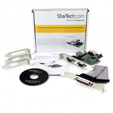 STACT030925 Carte PCI Express 2 RS232 / 1 Port Parallèle - UART 16550 - PC