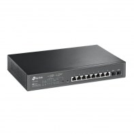 TPLSW037252 TP-LINK Switch Smart Manageable 8 ports 10/100/1000 Mbps PoE+ (Budget 150 W) + 2 emplacements SFP 1 Gigabit