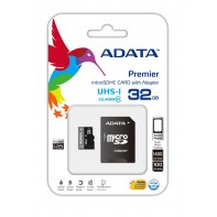 ADATA AUSDH32GUICL10-RA1 ADAMF021065 32GB CL10 UHS1 Micro SD + Adap SD