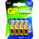 GP BATTERIES 151121 GPBCH033395 Blister 4 piles Ultra Plus Alcalines AA (LR06)