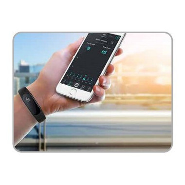 TEHET030517 TECHNAXX - Fitness Bracelet Touch TG-HR1,  Écran OLED 0.42 Noir