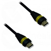NONVI018059 Cordon HDMI 1.4 Ethernet 10m A-A M-M Noir/Jaune