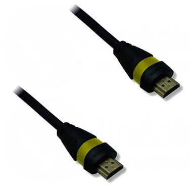 LINEAIRE XVHD54NJH NONVI018059 Cordon HDMI 1.4 Ethernet 10m A-A M-M Noir/Jaune