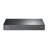 TPLSW027048 TP-LINK Switch Smart Manageable 8 ports 10/100/1000 Mbps PoE+ (Budget 58 W) + 2 logements SFP 1 Gigabit