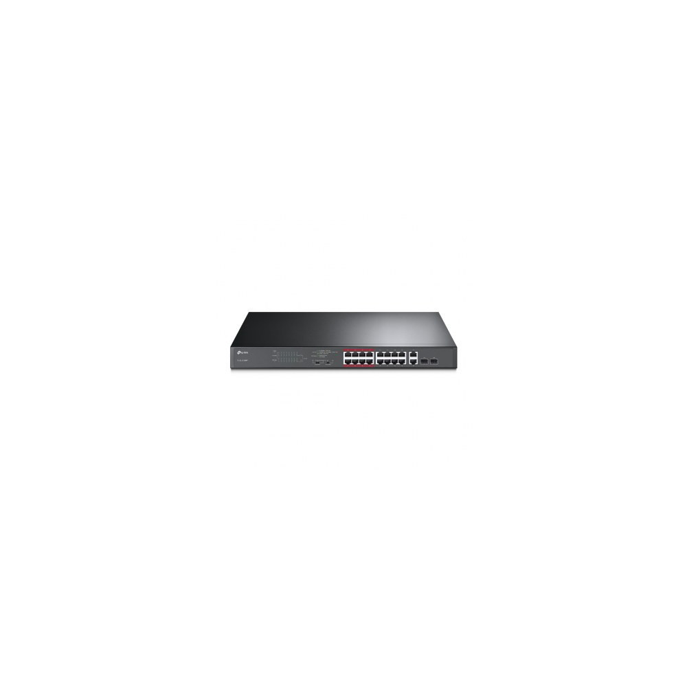 TPLSW033010 TP-LINK Switch non manageable 16 ports PoE+ 10/100 Mbps + 2 emplacements SFP Gigabit TPLSW033010 TP-LINK Switch non manageable 16 ports PoE+ 10/100 Mbps + 2 emplacements SFP Gigabit