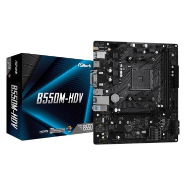 ASROCK B550M-HDV ASRCM035162 ASROCK B550M HDV - AMD AM4 - MATX - 2xDDR4 - HDMI - DVI-D - VGA -M.2