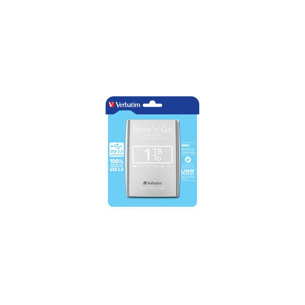 VERDD030958 2,5 USB3.0 Verbatim 1Tb Smart Disk Silver VERDD030958 2,5 USB3.0 Verbatim 1Tb Smart Disk Silver