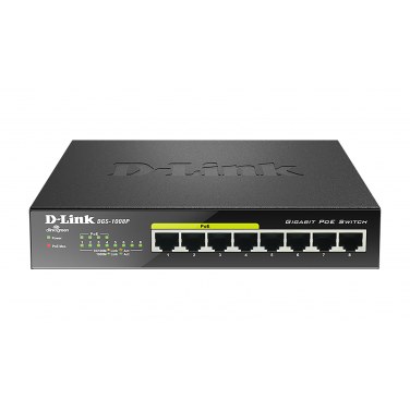 DLINK DGS-1008P DLISW020163 DGS-1008P Switch de bureau Gigabit 8p dont 4 POE budget 52W