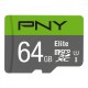 PNY P-SDUX64U185GW-GE PNYMF037585 PNY ELITE MICRO SDXC 64Go - CLASSE 10 - 100GB/S - UHS-I - ADAPTATEUR