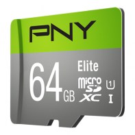 PNYMF037585 PNY ELITE MICRO SDXC 64Go - CLASSE 10 - 100GB/S - UHS-I - ADAPTATEUR