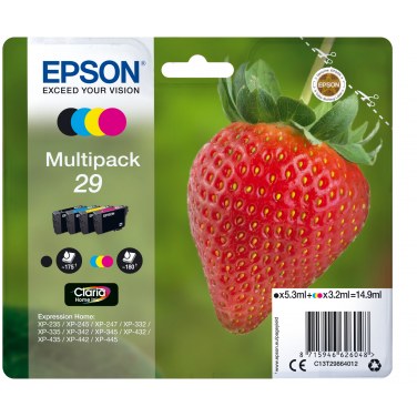 EPSON C13T29864012 EPSCO025842 T2986 Multipack Noir + 3 couleurs