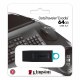 KINGSTON DTX/64GB KNGDF036156 64GB USB 3.2 Gen 1 DataTraveler Exodia (Black + Teal)