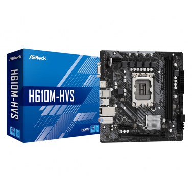 ASROCK H610M-HVS ASRCM038950 ASROCK H610M-HVS - MATX - LGA 1700 - 2x DDR4 - HDMI - VGA