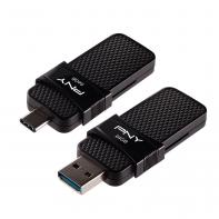 PNYDF040139 PNY DUO LINK USB 3.1 TYPE-C OTG - CLE USB 3.1 / USB-C - 64Go - NOIR