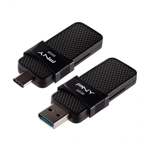 PNY P-FD128OTGSLTC-GE PNYDF040140 PNY DUO LINK USB 3.1 TYPE-C OTG - CLE USB 3.1 / USB-C - 128Go - NOIR