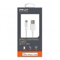 PNYCB040143 PNY CABLE USB / LIGHTNING 1.20M - BLANC - PLASTIQUE