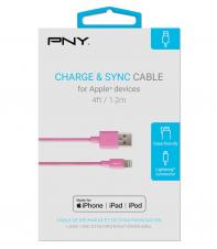 PNYCB040148 PNY CABLE USB / LIGHTNING 1.20M - ROSE - PLASTIQUE