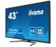 IIYAMA X4373UHSU-B1 IIYEC038756 42.5p VA 4K 3ms 400cd/m² 2xHDMI/DP/mDP 2x7W 4xUSB PbP Noir