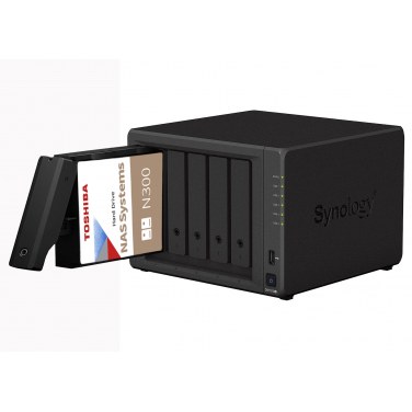 SYNOLOGY DS1522+/8G/3Y/40T-TOSHIBAN300 SYNBT039875 Synology DS1522+ 8Go NAS 40To (5x 8To) TOSHIBA N300