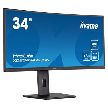 IIYAMA XCB3494WQSN-B5 IIYEC040904 34p VA incurvé UWQHD 21/9 0.4ms 300cd/m² HDMI/DP USB-C.dock 3xUSB LAN KVM 2x2W R