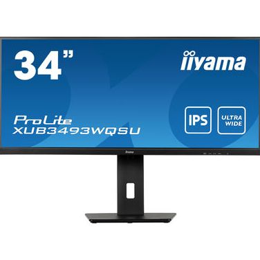 IIYAMA XUB3493WQSU-B5 IIYEC040905 34p ADS-IPS UWQHD 21/9 4ms 400cd/m² 2xHDMI/DP 2xUSB 2x5W Règlable PiP Noir