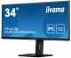 IIYAMA XUB3493WQSU-B5 IIYEC040905 34p ADS-IPS UWQHD 21/9 4ms 400cd/m² 2xHDMI/DP 2xUSB 2x5W Règlable PiP Noir