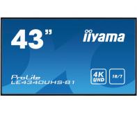 IIYAMA LE4340UHS-B1 IIYEC141099 42,5p 4K AMVA3 8Ms 350cd/m² VGA-3xHDMI-DVI 2xUSB RJ45 RS232C 2x10W Noir