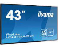 IIYEC141099 42,5p 4K AMVA3 8Ms 350cd/m² VGA-3xHDMI-DVI 2xUSB RJ45 RS232C 2x10W Noir