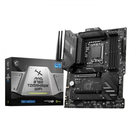 MSI MAG B760 TOMAHAWK WIFI MSICM041205 MSI MAG B760 TOMAHAWK WIFI - ATX - LGA 1700 - 4x DDR5 - 2x PCIE X16 - HDMI - DP