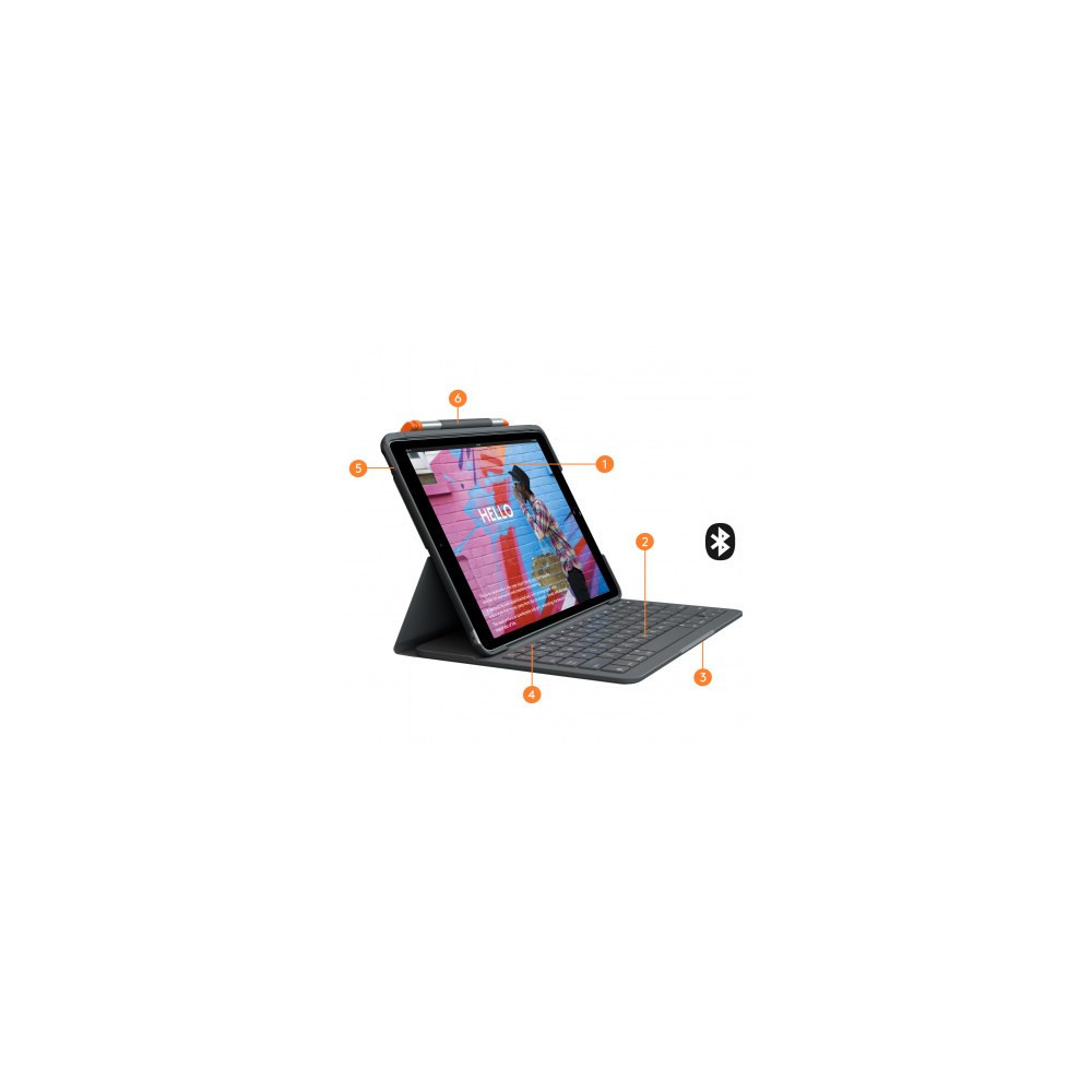 LOGCL037795 Logitech Housse/Clavier Slim Folio - pour 25.9 cm 10.2p  APPLE Ipad 7e Gen